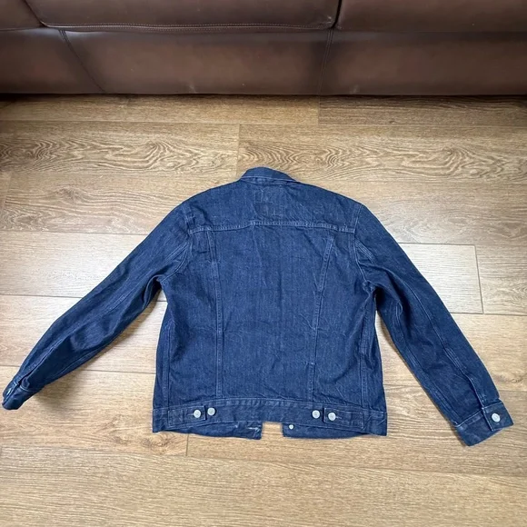Levi's Trucker Jean Jacket Men's Size Medium Dark Wash Button Front - Picture 12 of 12